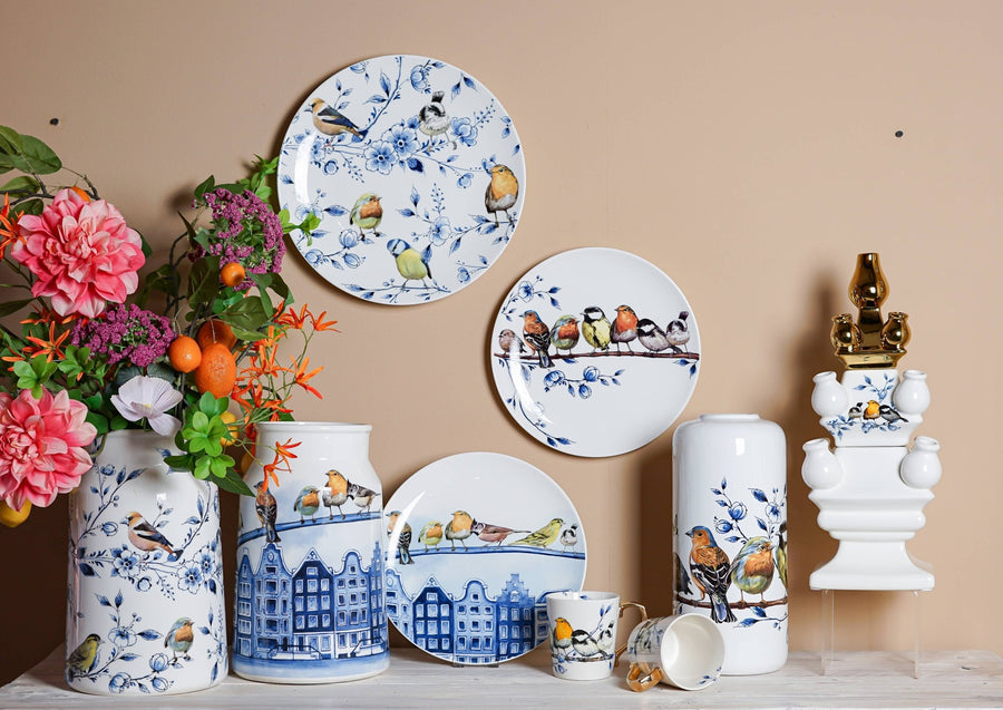 Wall Plate Forest Birds with Blossom