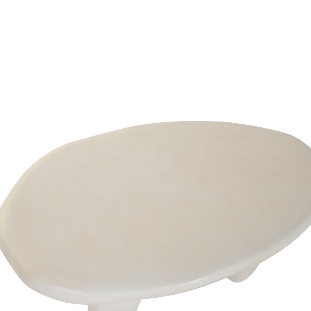 White Abstract Coffee Table - LUXONAS