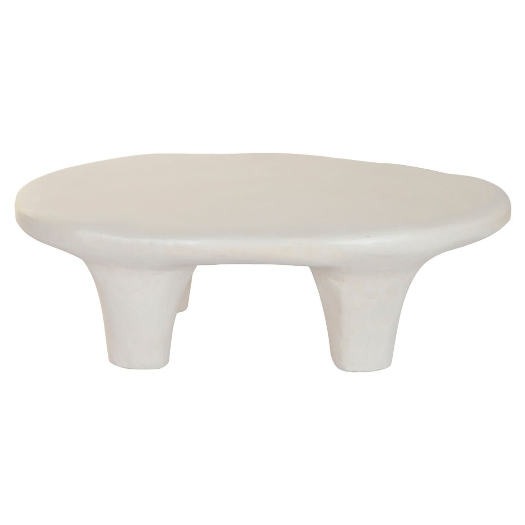 White Abstract Coffee Table - LUXONAS
