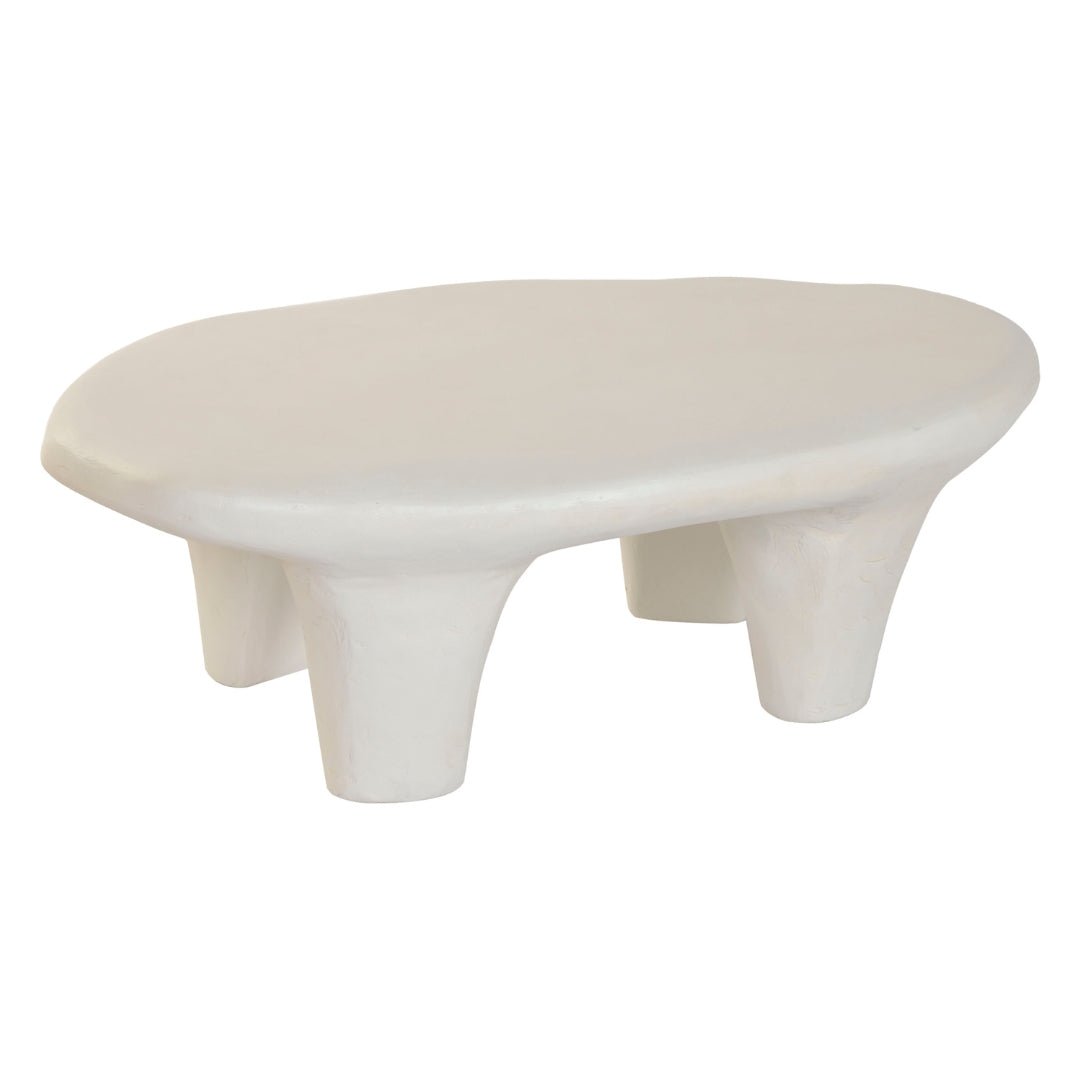 White Abstract Coffee Table - LUXONAS