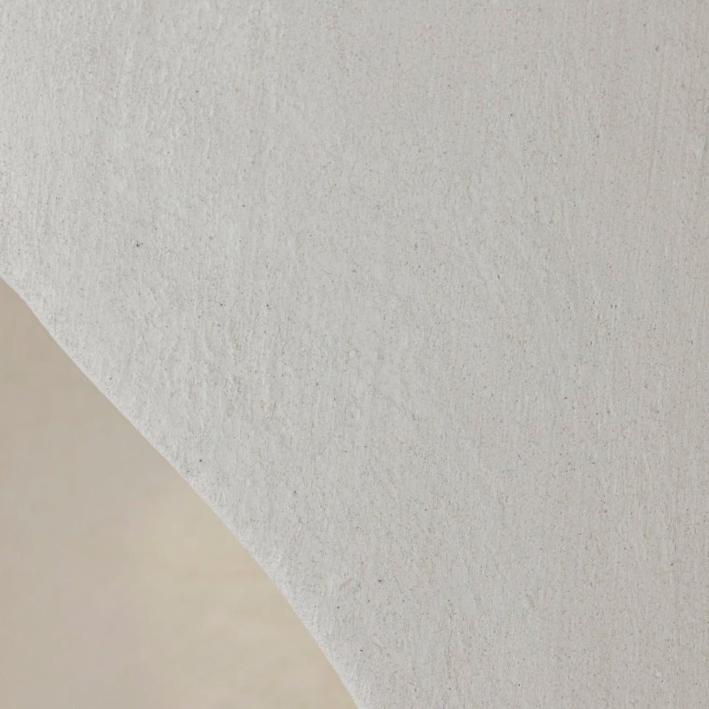 White Abstract Side Table - Modern Minimalist Design - LUXONAS
