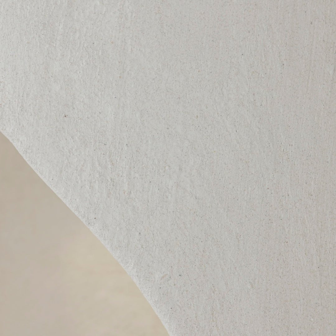 White Abstract Side Table - Modern Minimalist Design - LUXONAS