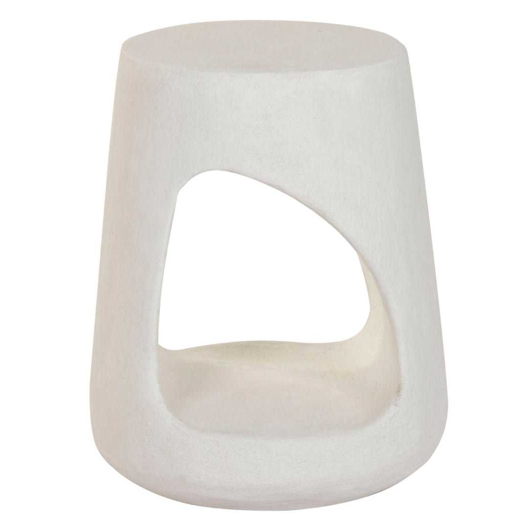 White Abstract Side Table - Modern Minimalist Design - LUXONAS