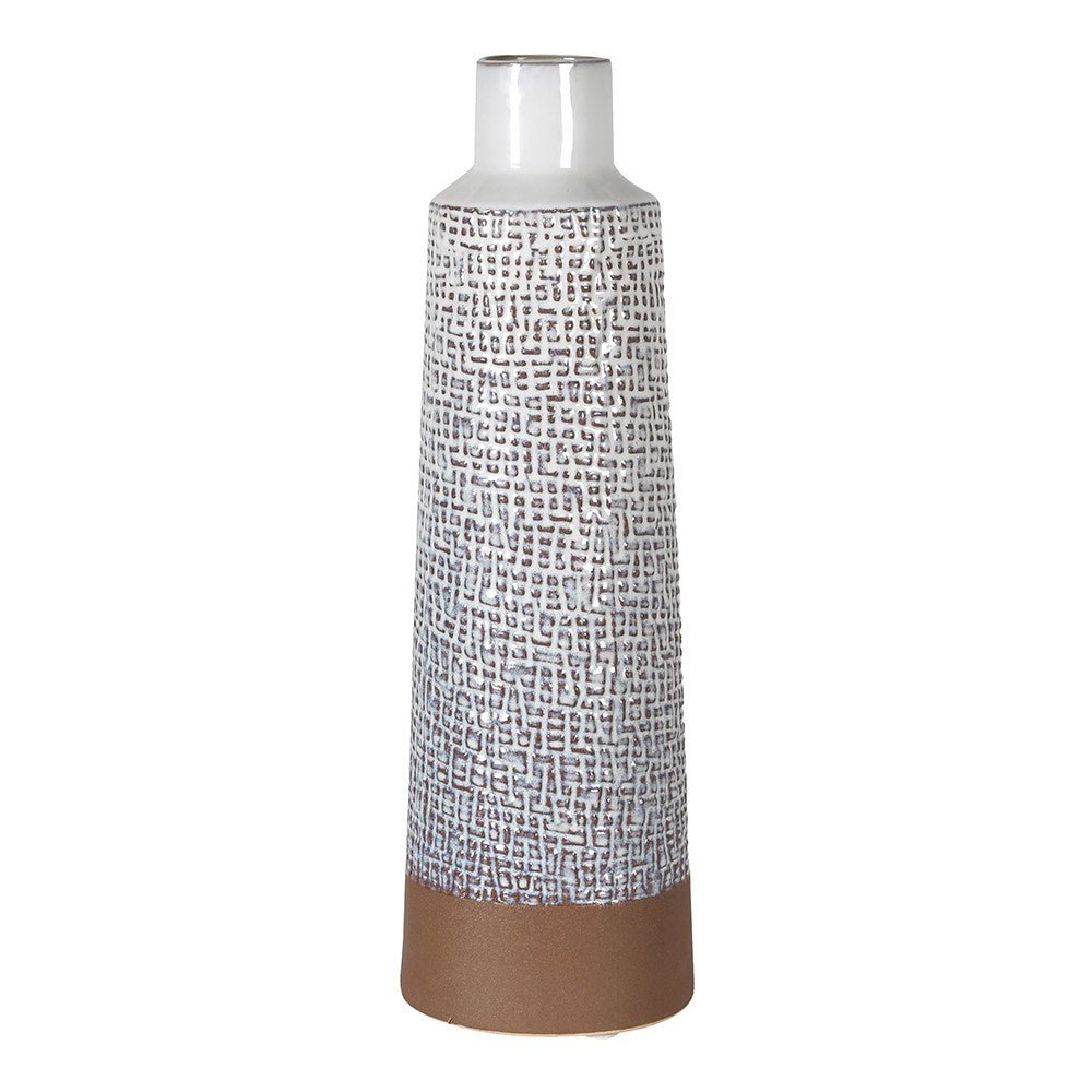 Elegant White Aztec Vase