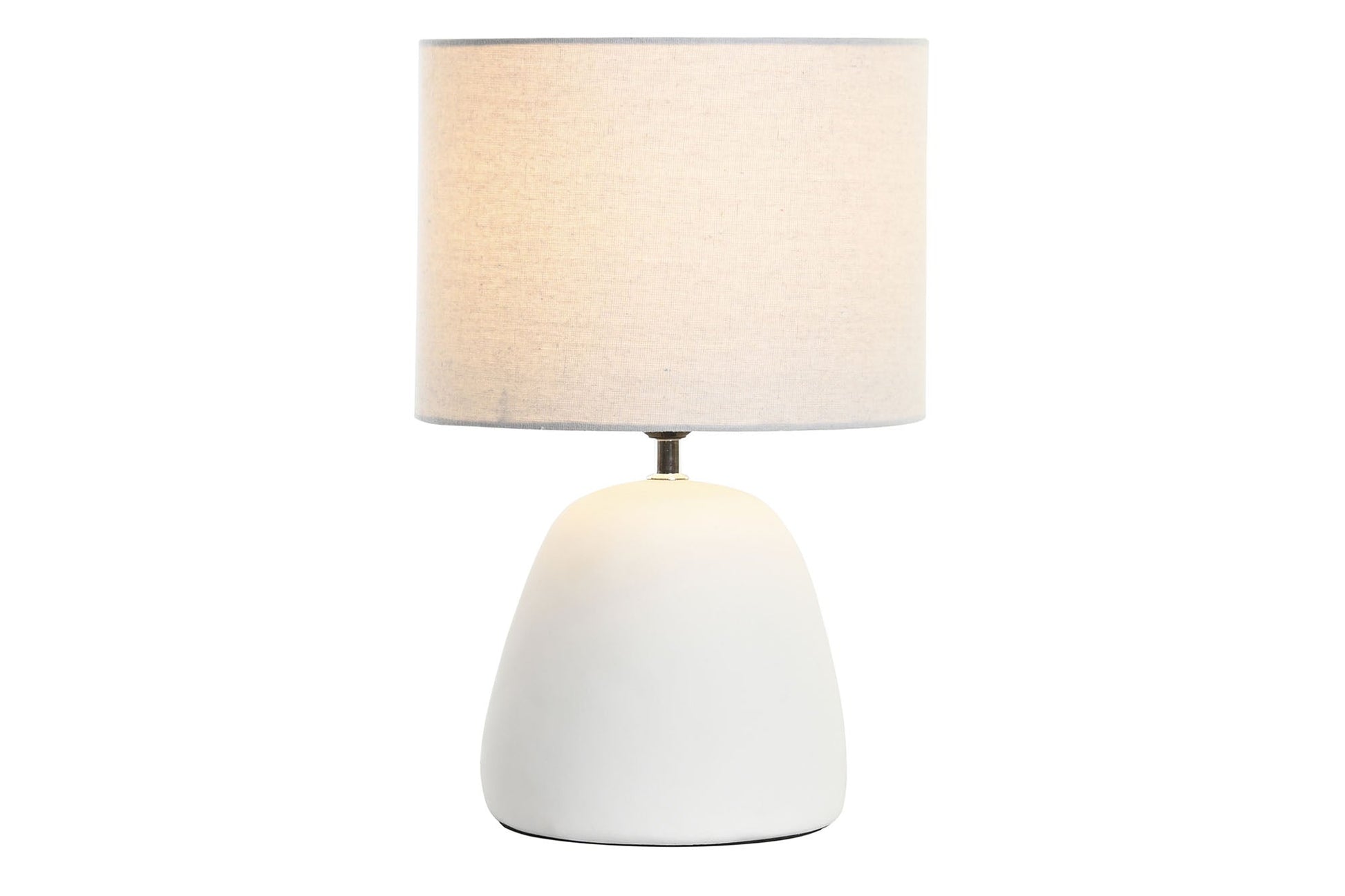 White Bobble Base Table Lamp - LUXONAS