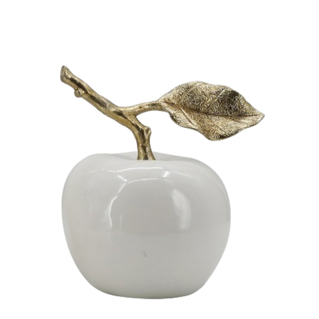 White Ceramic Apple