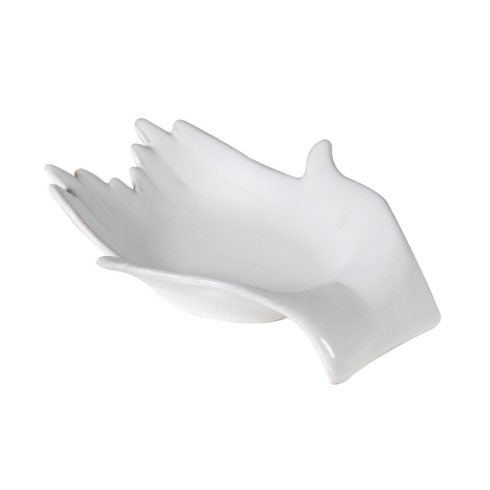 White Ceramic Hand Bowl - LUXONAS