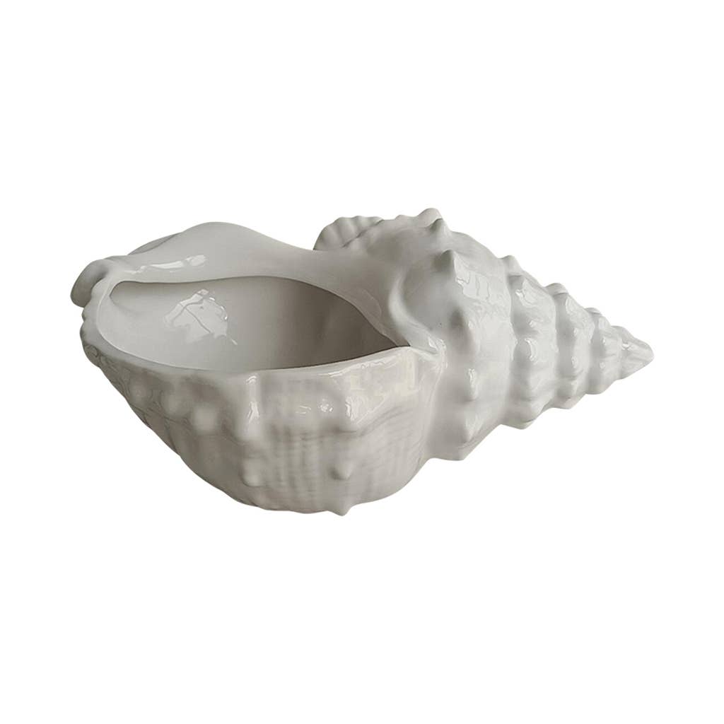 White Ceramic Shell Deco