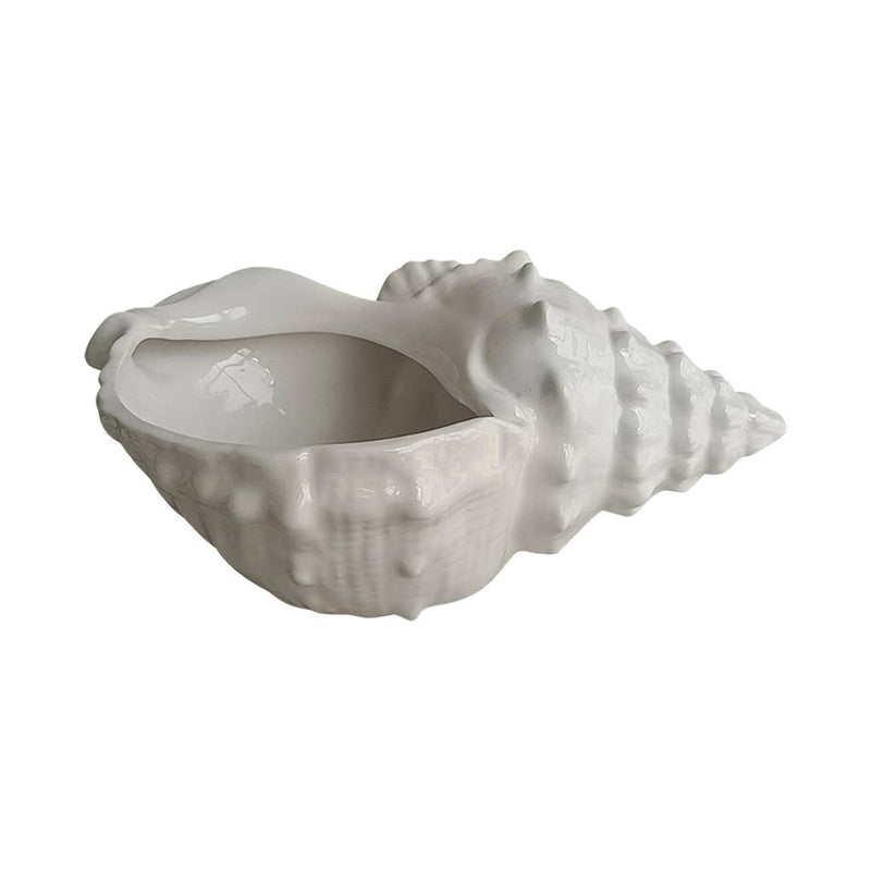 White Ceramic Shell Deco