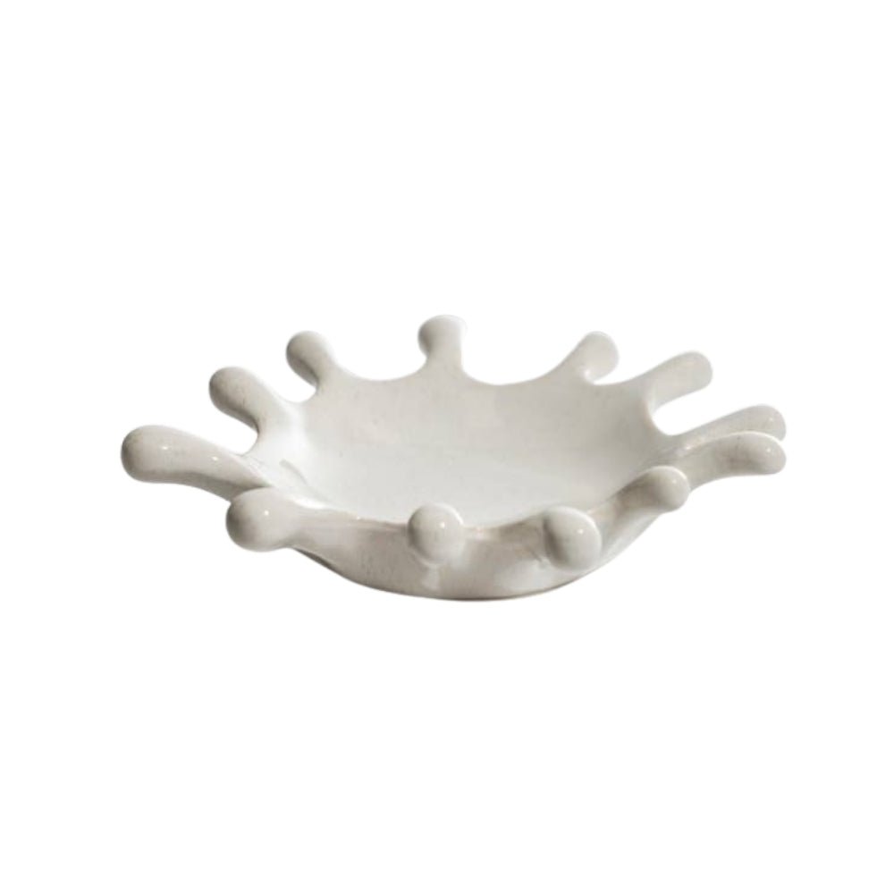 White Ceramic Splash Bowl