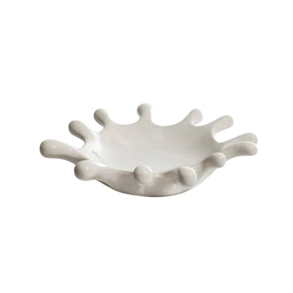 White Ceramic Splash Bowl