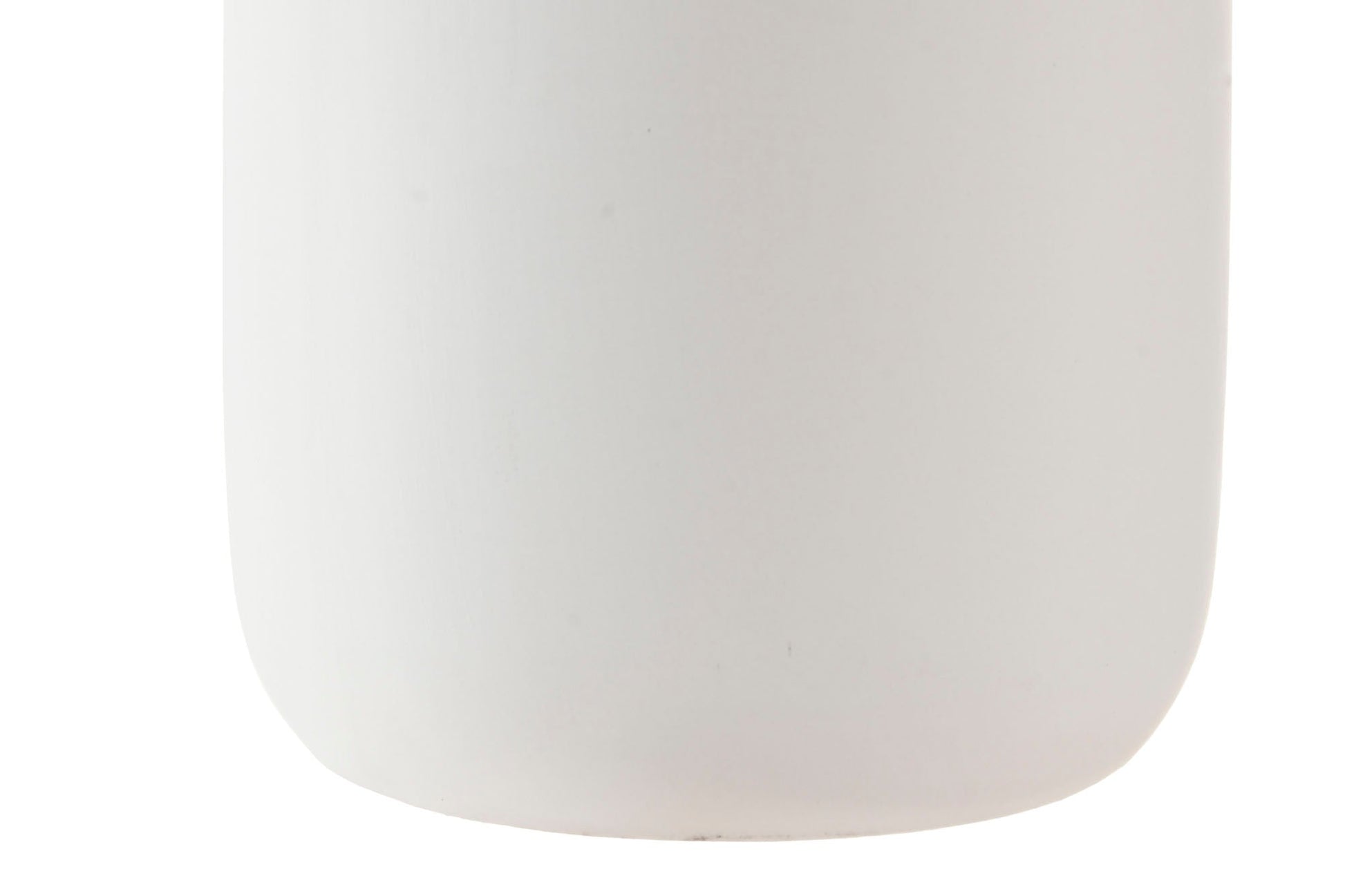 White Ceramic Vase w/Straw Handle - LUXONAS