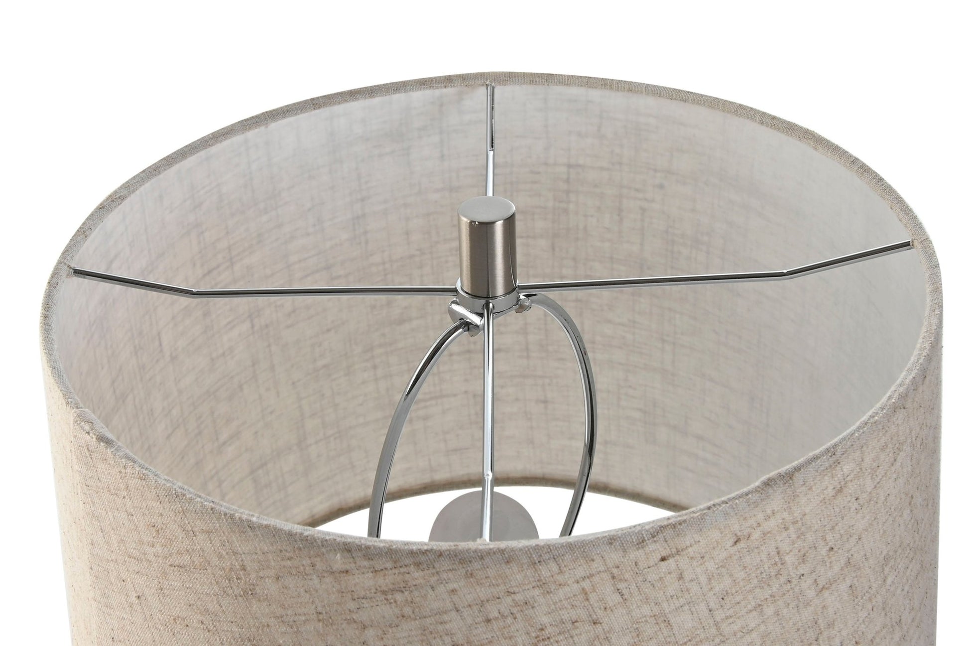White Ceramic Wave Base Table Lamp - LUXONAS
