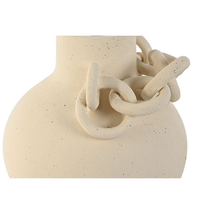 White Chain Stoneware Vase