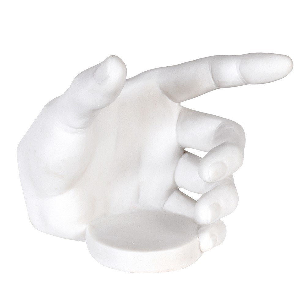 White Hand-Shaped Bottle Holder