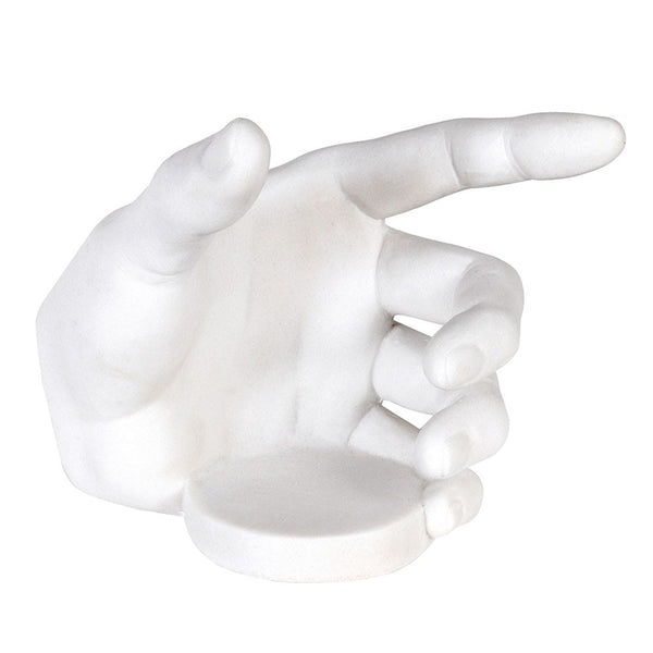 White Hand-Shaped Bottle Holder