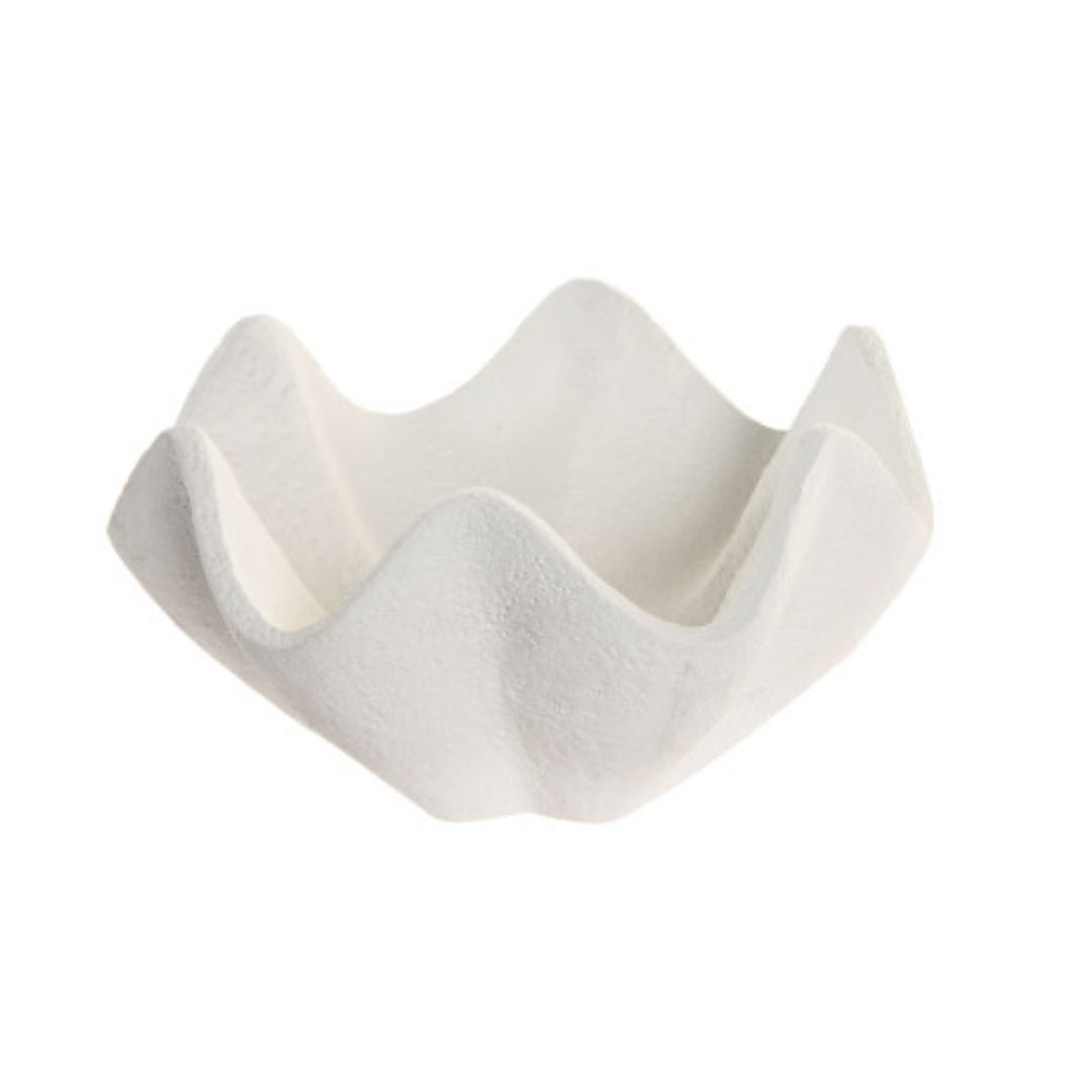 White Large Cement Bowl - LUXONAS