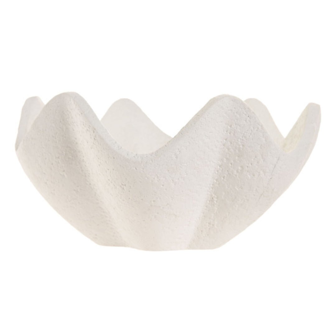White Large Cement Bowl - LUXONAS
