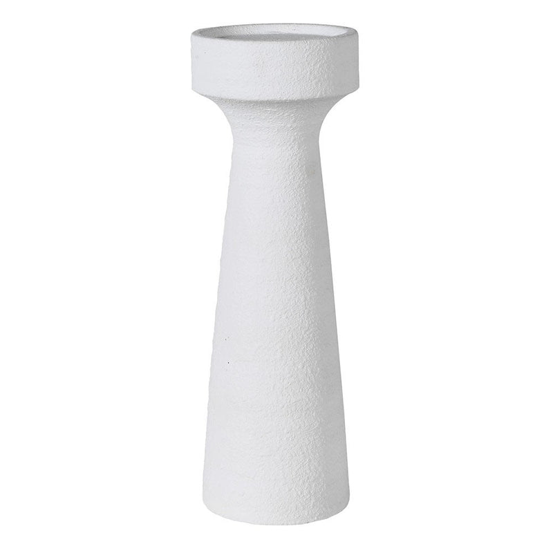 White Large Plaster Candleholder