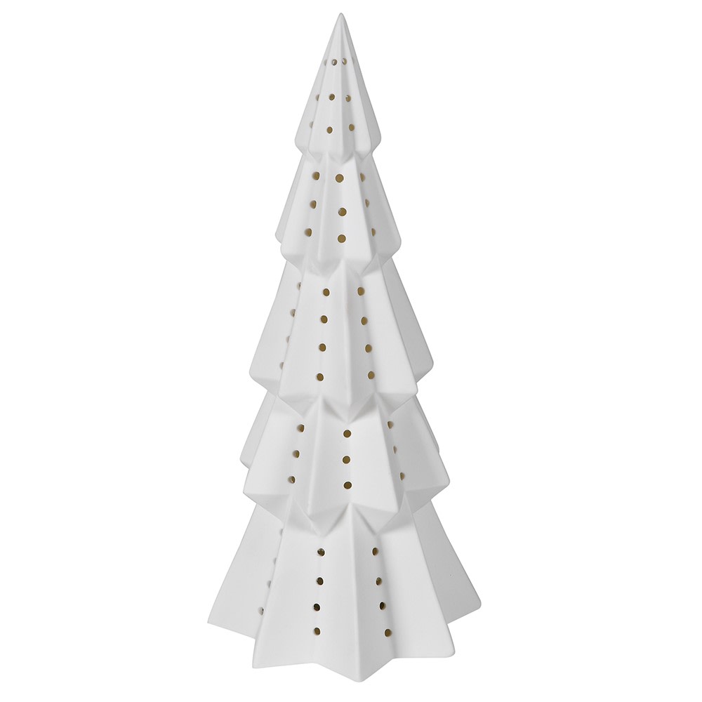 White Lit Tiered Christmas Tree