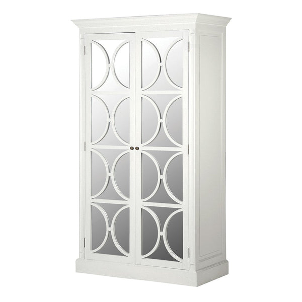 White Lysa 2 Door Mirrored Wardrobe