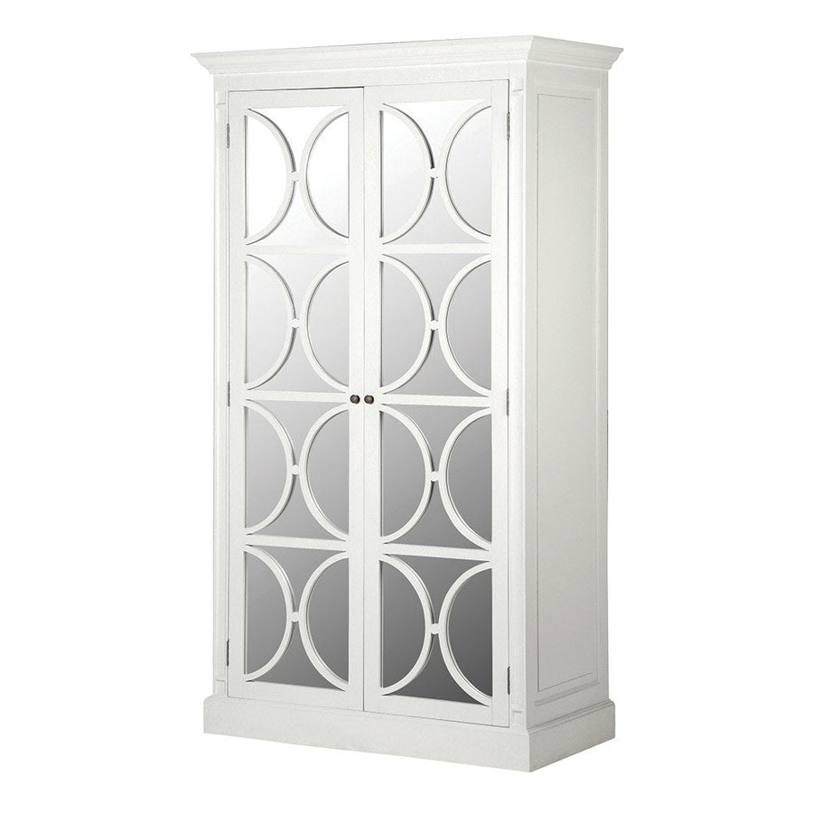 White Lysa 2 Door Mirrored Wardrobe