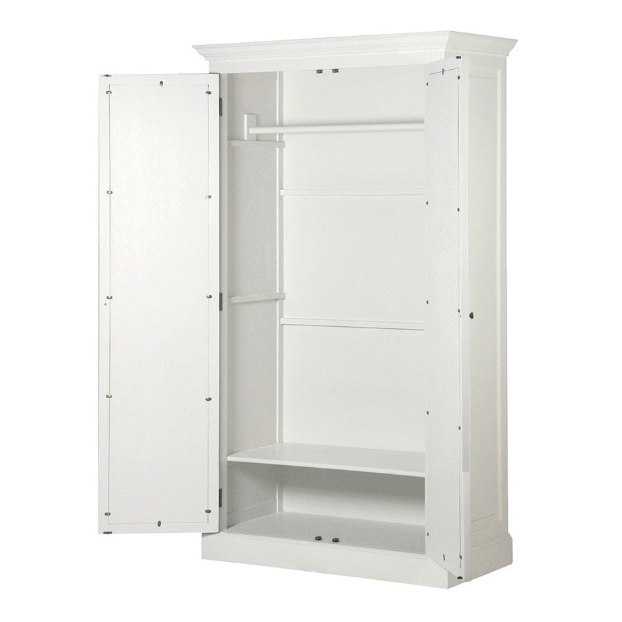 White Lysa 2 Door Mirrored Wardrobe