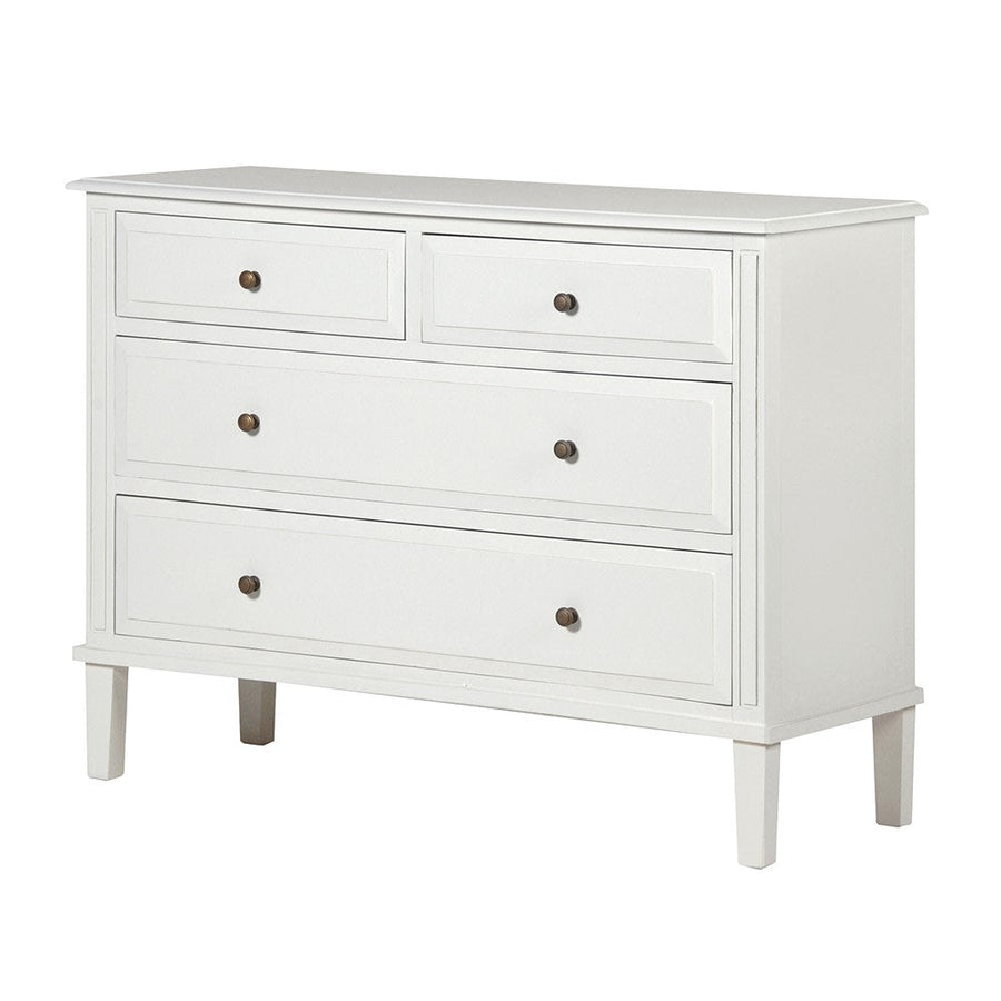 White Lysa 4 Drawer Chest
