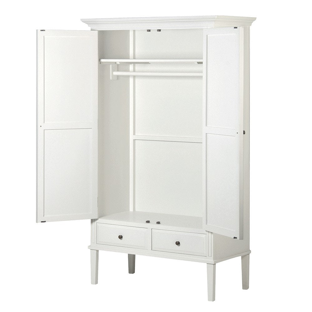 White Lysa Double Wardrobe - LUXONAS