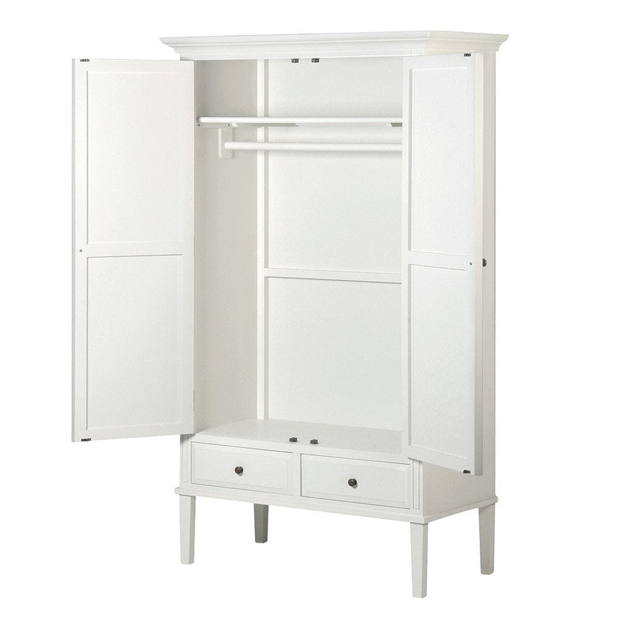 White Lysa Double Wardrobe