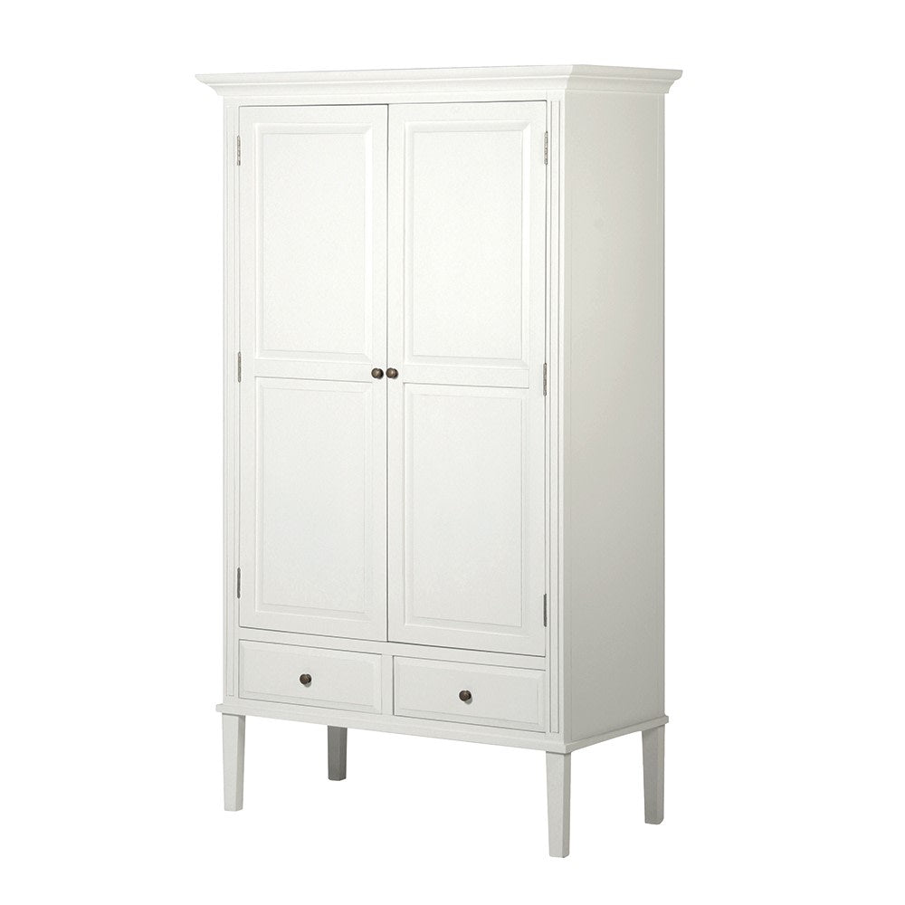 White Lysa Double Wardrobe - LUXONAS
