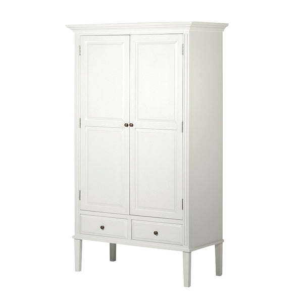 White Lysa Double Wardrobe
