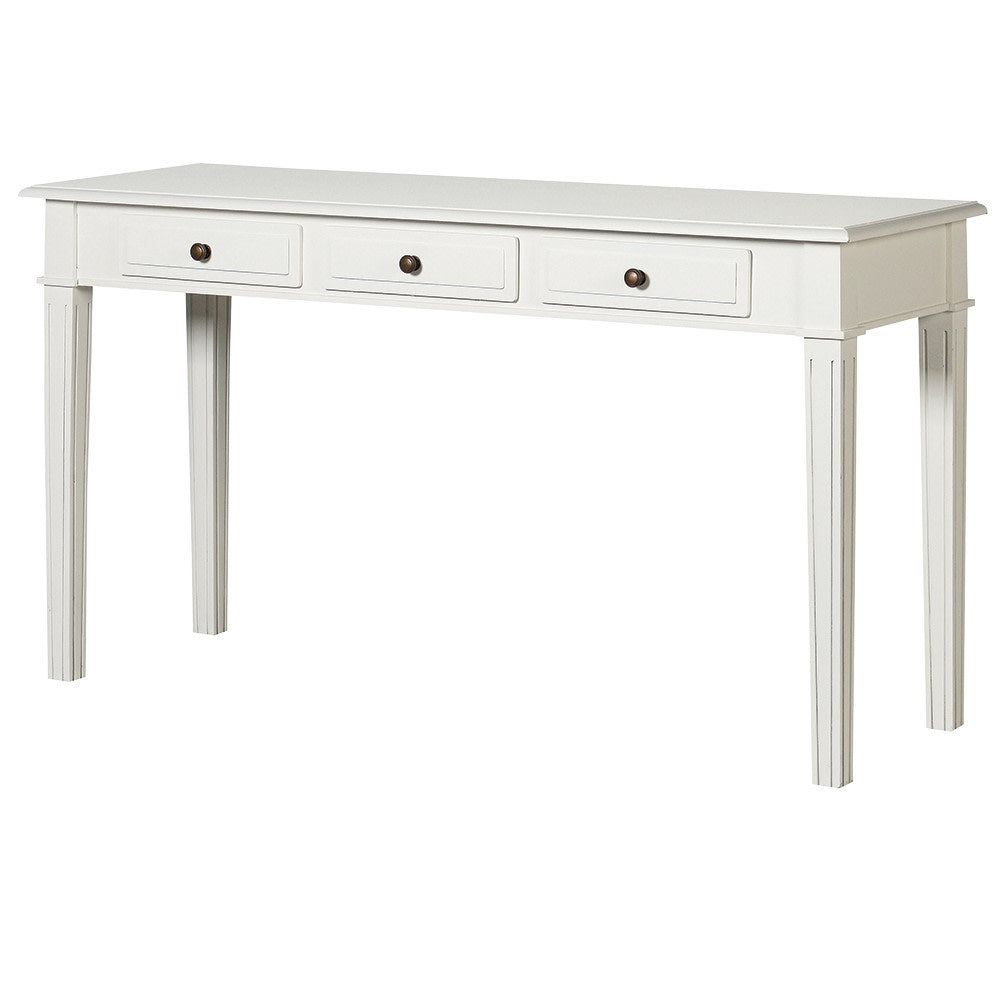 White Lysa Drawer Hall Table - LUXONAS