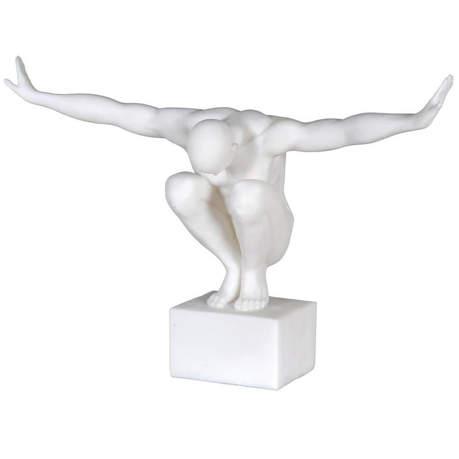 White Man Figurine on Stand - Modern Sculpture