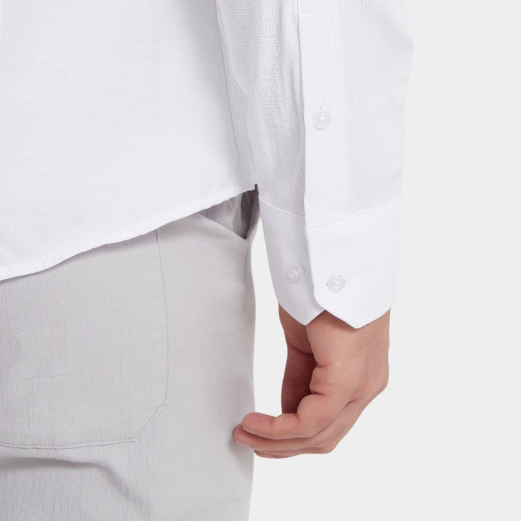 White Plain Formal Shirt - Comfort Fit - LUXONAS HOME
