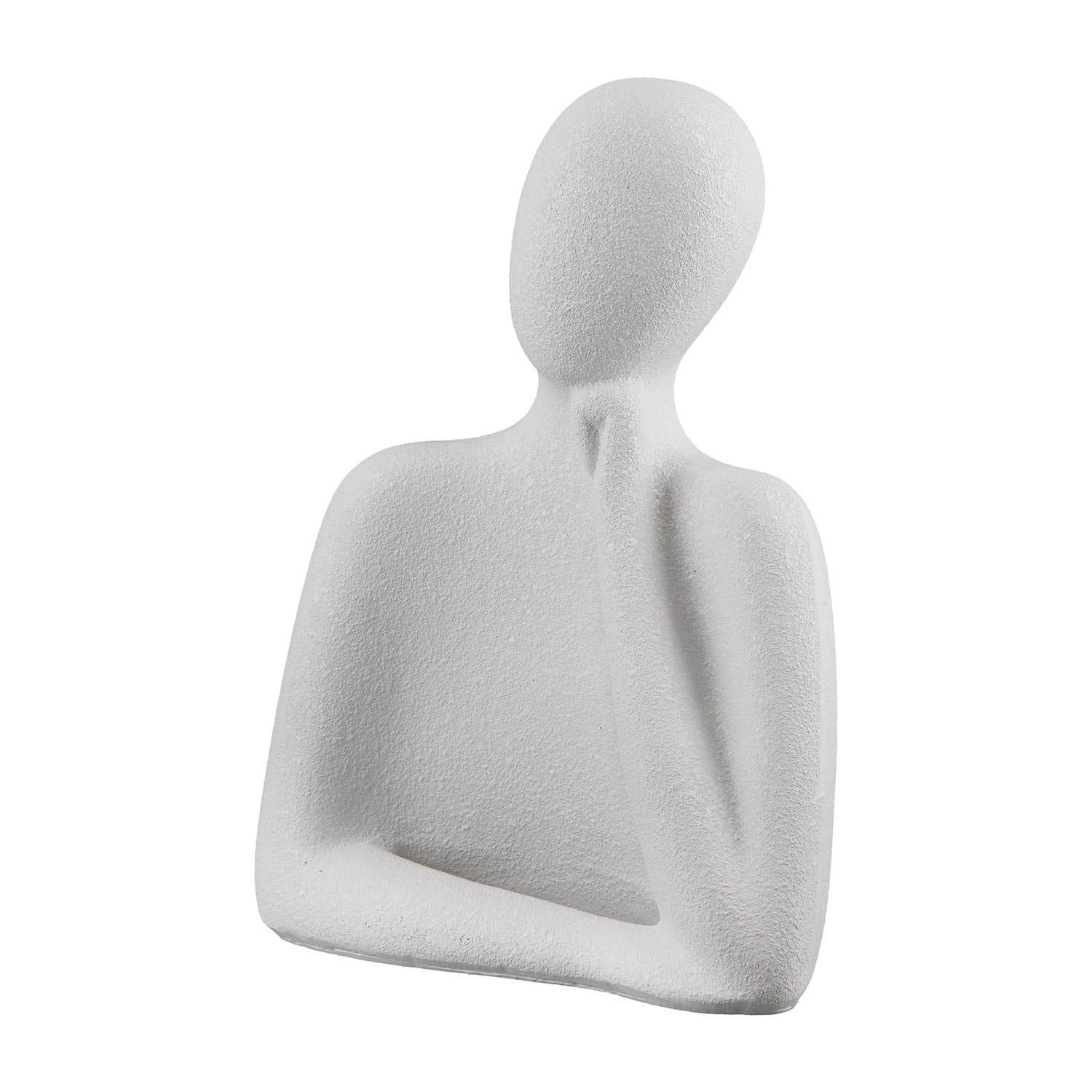 White Resin Reflection Figure - LUXONAS HOME