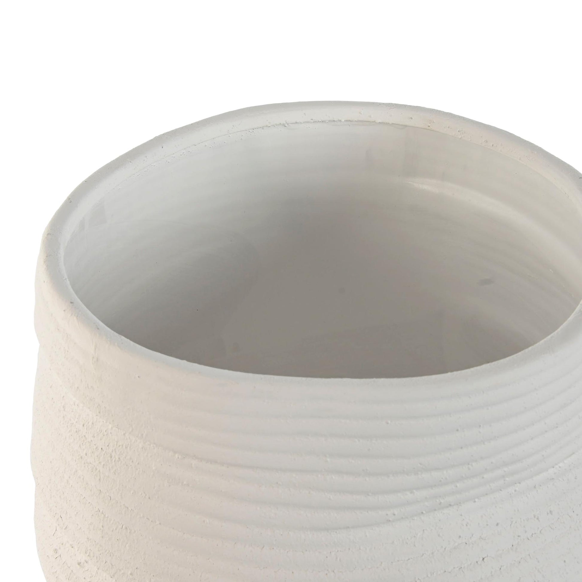 White Rope Effect Planter - LUXONAS