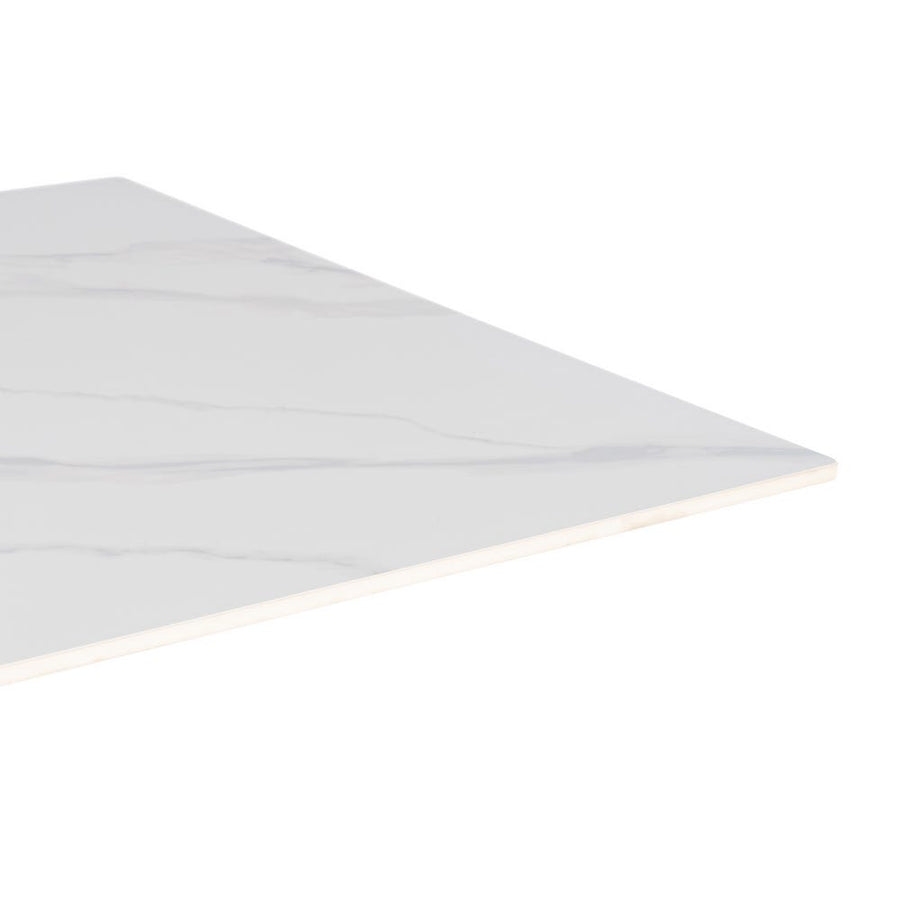 White Sintered Stone Contract Table