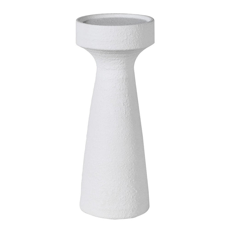 White Small Plaster Candleholder