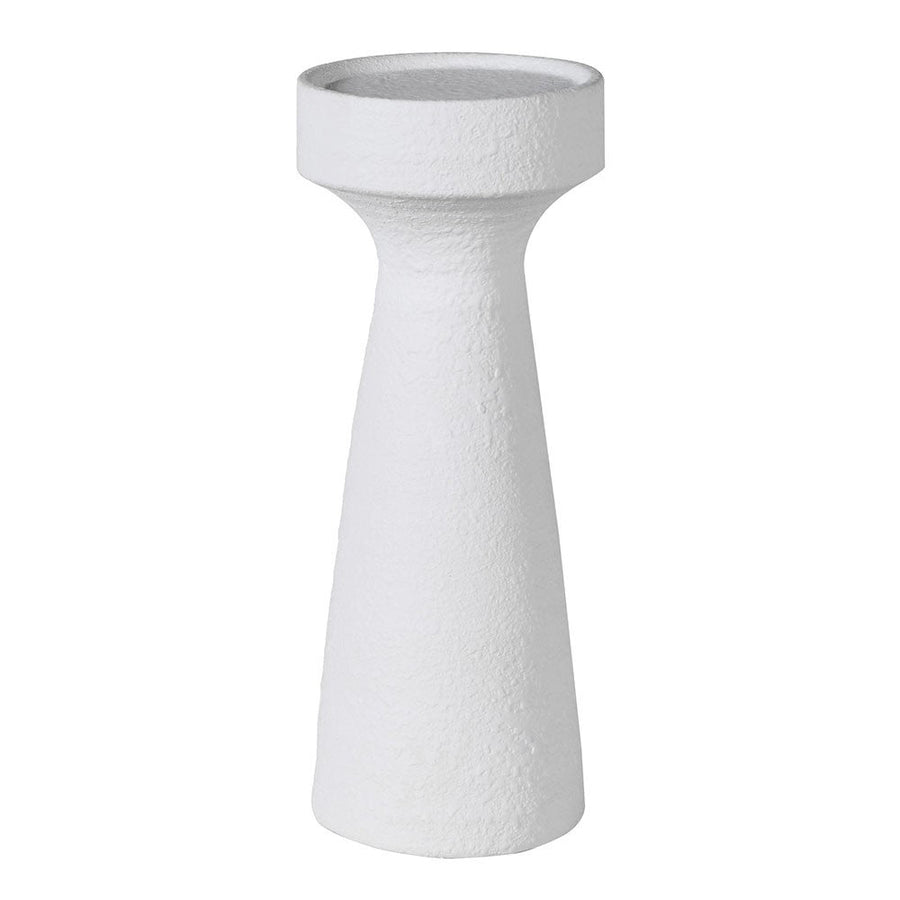 White Small Plaster Candleholder