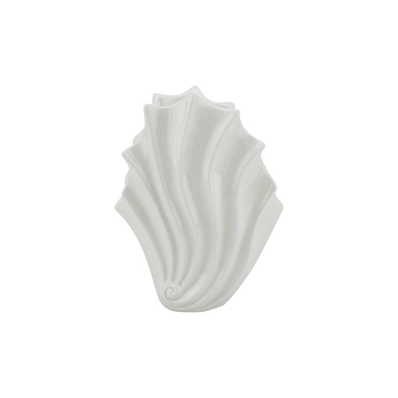 White Tall Shell Vase