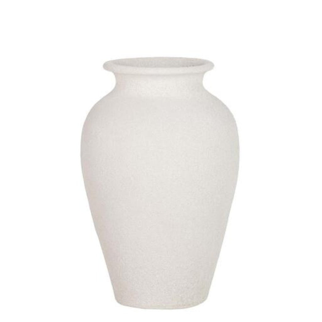 White Textured Ceramic Vase 30cm