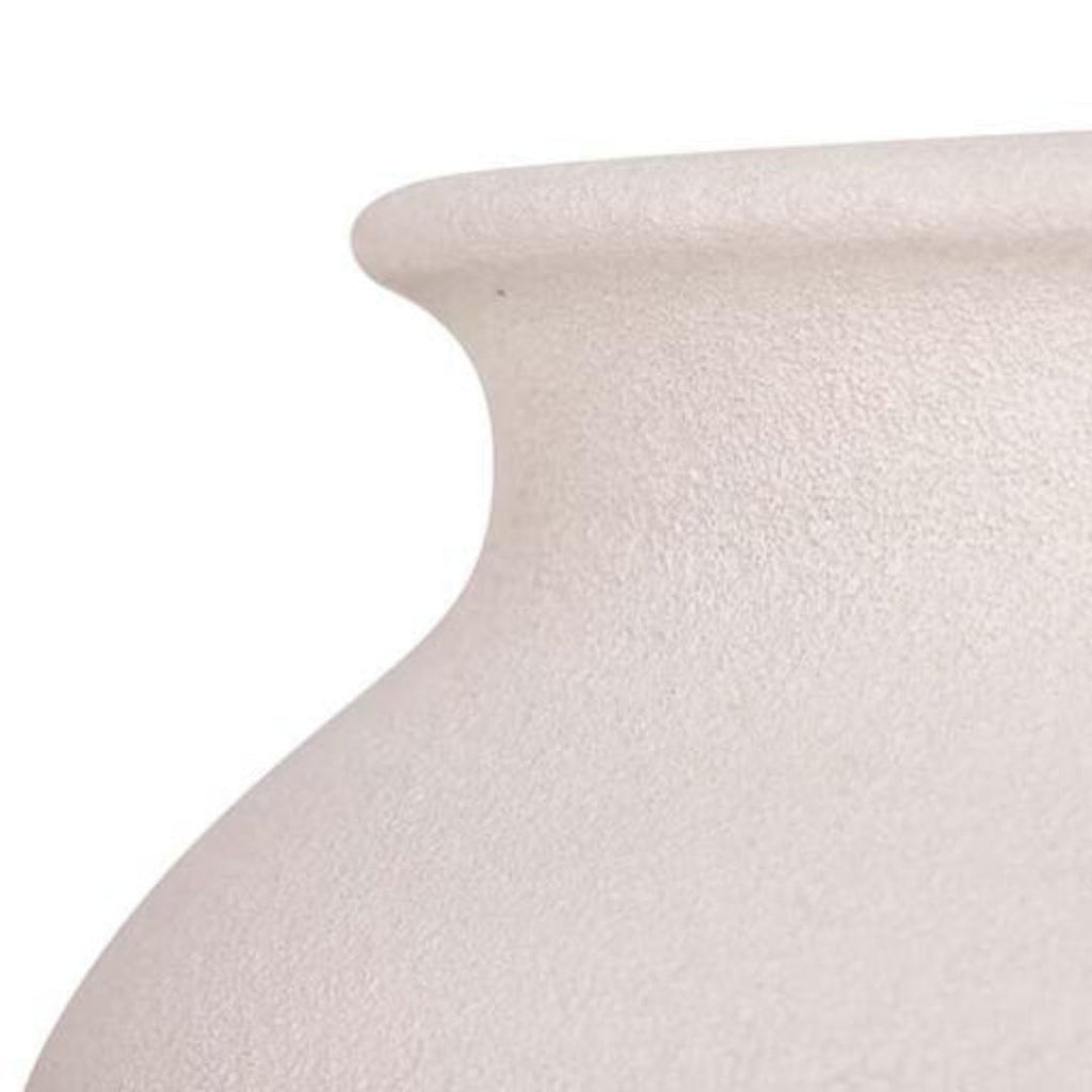 White Textured Ceramic Vase 40cm - LUXONAS