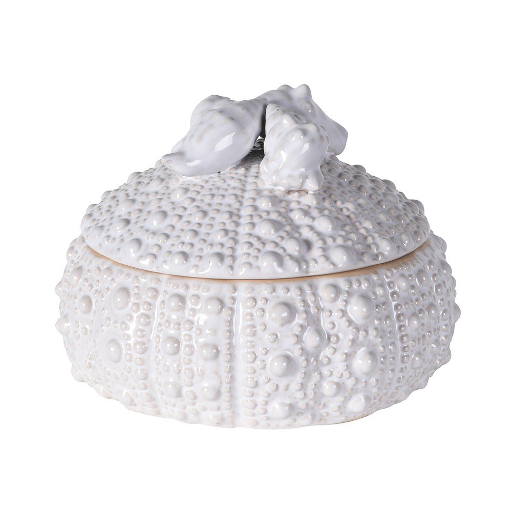 White Urchin Trinket Jar - LUXONAS