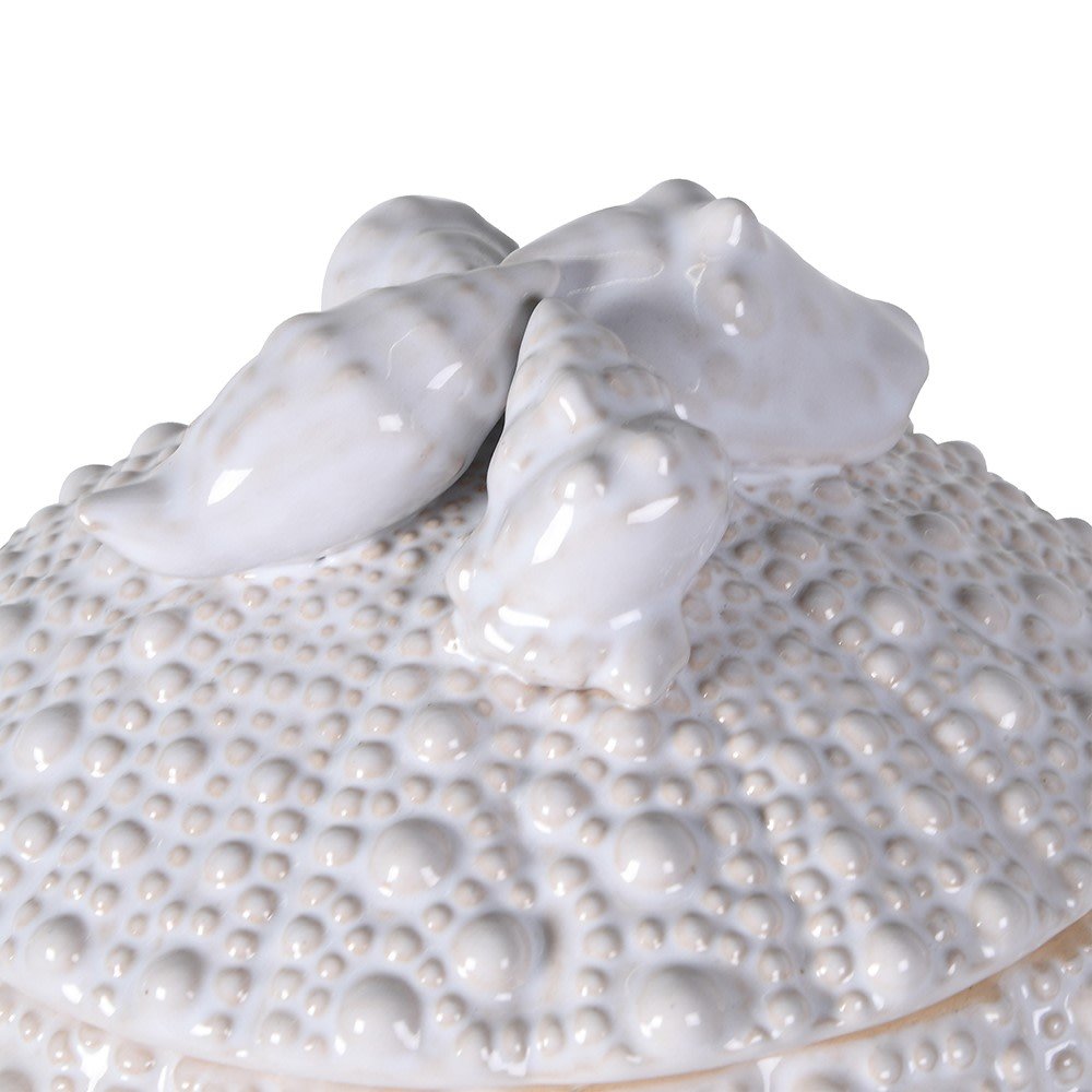White Urchin Trinket Jar - LUXONAS