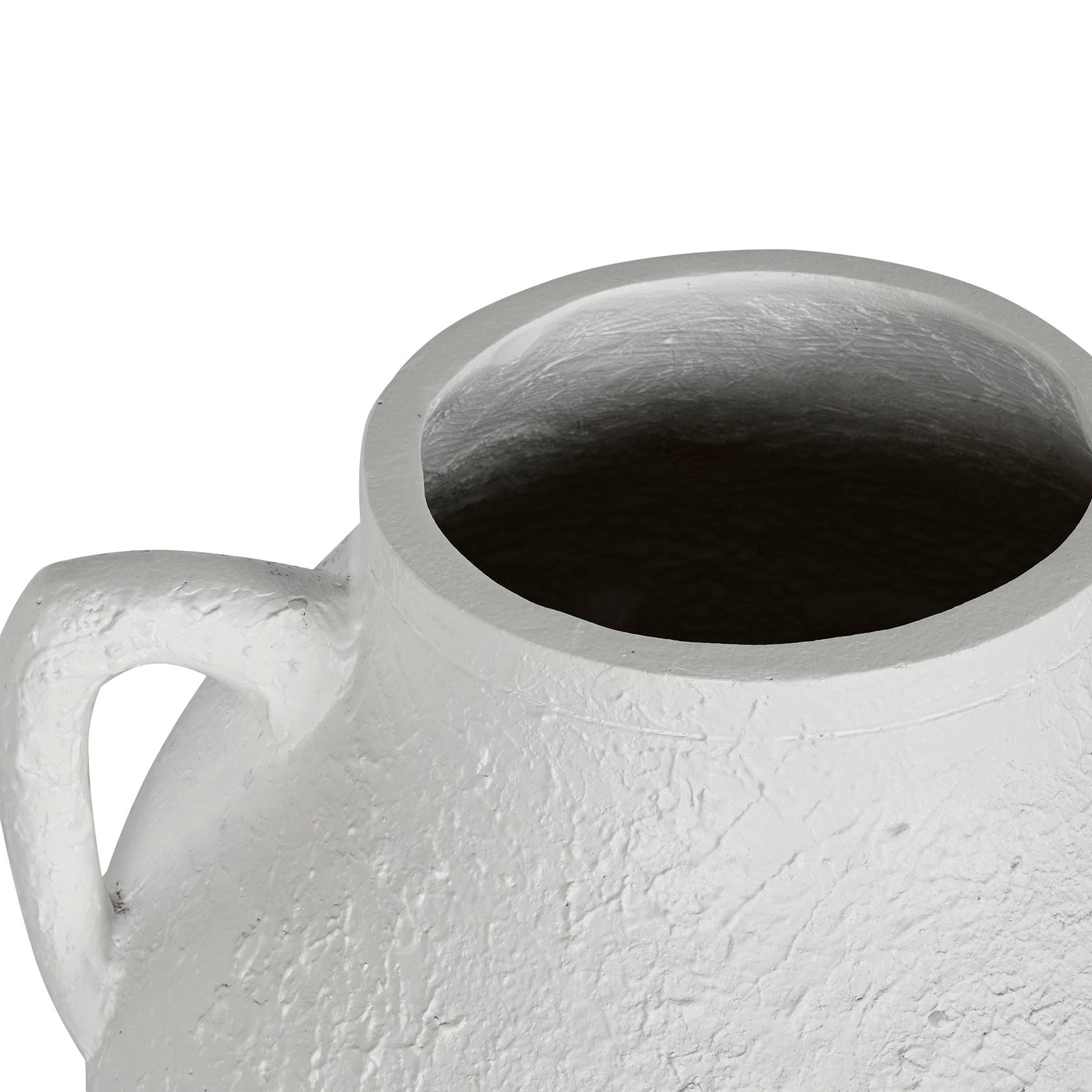 White Vase w/Side Handles - LUXONAS