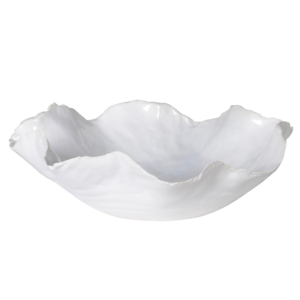 White Wave Edge Decorative Bowl - LUXONAS