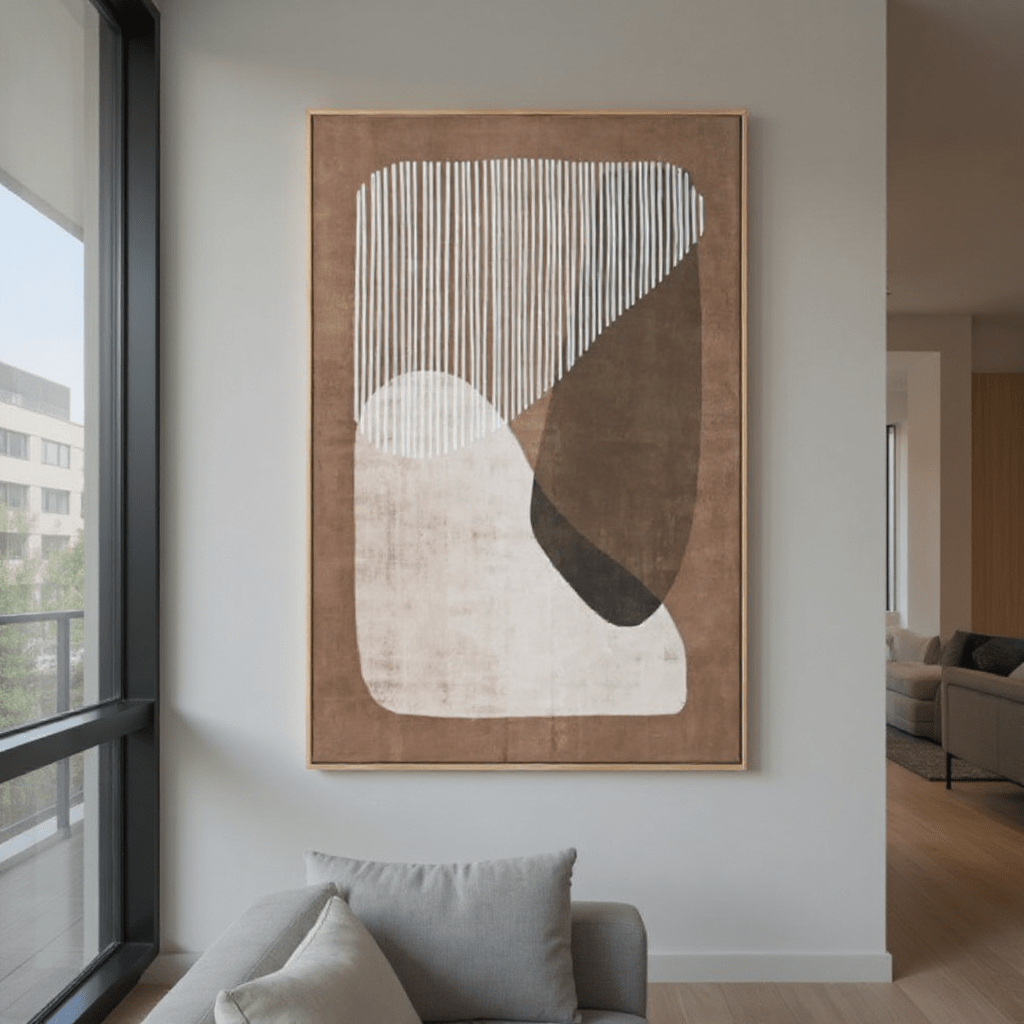 Wood Canvas Picture – Elegant Abstract Art - LUXONAS