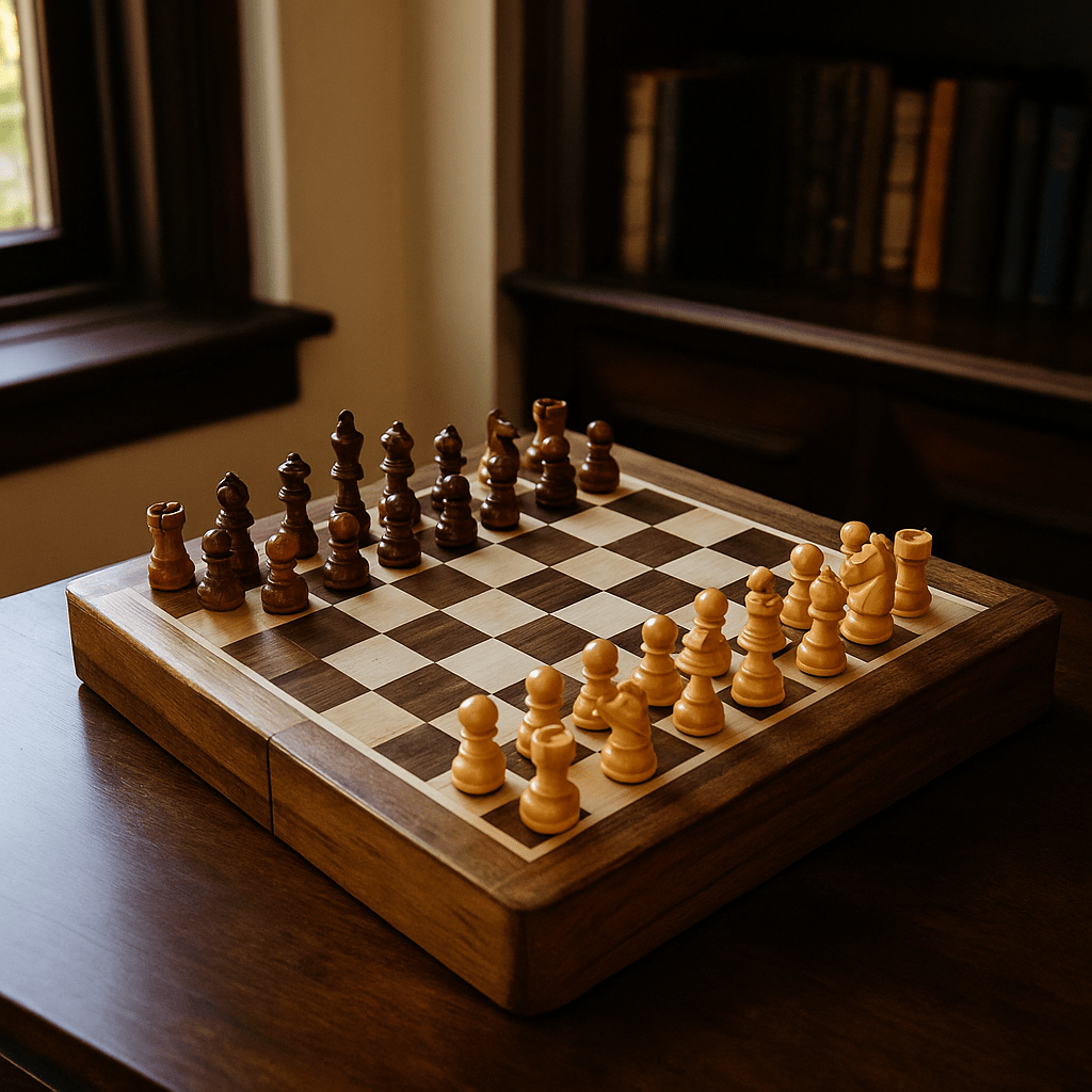 Wooden Acacia Chess Board - LUXONAS