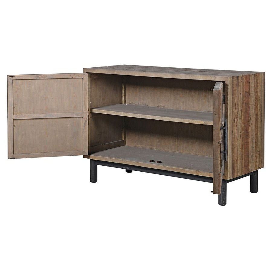 Wooden Elm Low Cabinet 'Mosaic'